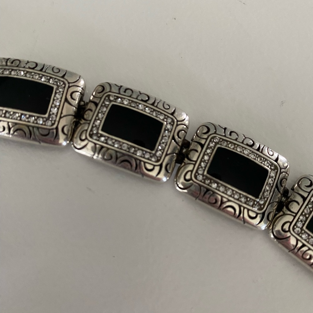 Brighton, black, and CZ stone bracelet